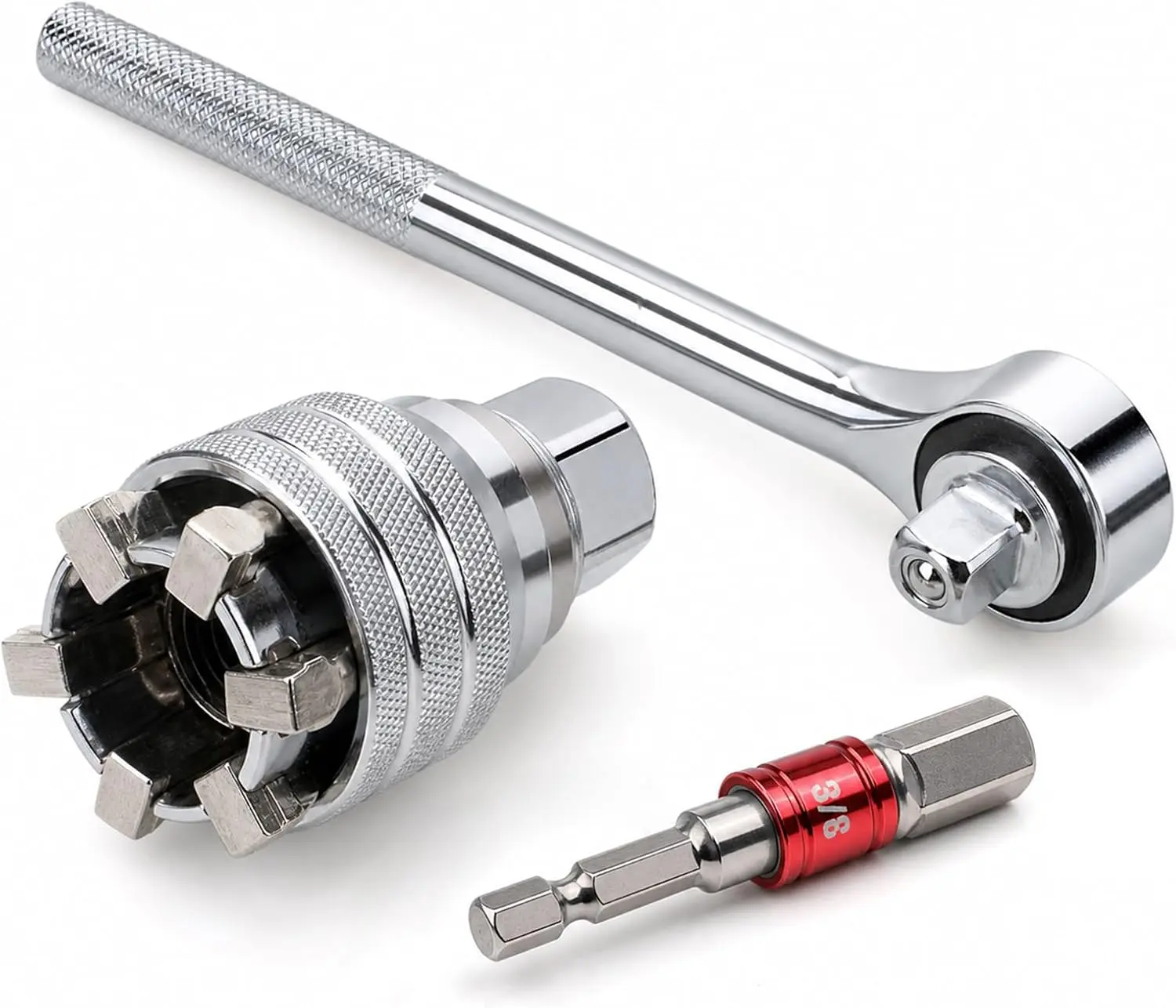 Adjustable Universal Socket Wrench, 3/8 Inch Hex Wrench Adapter Kit for Drilling and Fastening Cool Gadgets for Men Birthday Gifts