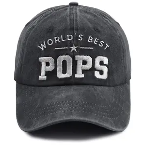 Pops Gifts for Men, World's Best Pops Papa Hat, Pop Pop Accessories Baseball Cap, Retirement Father's Day Birthday Gifts for Dad Pappy Hubby Grandpa