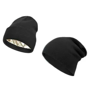 Winter Warm Knit Beanie for Women Men - Soft Fashion Hat Featuring a Plush Satin Lined Interior & Cuff
