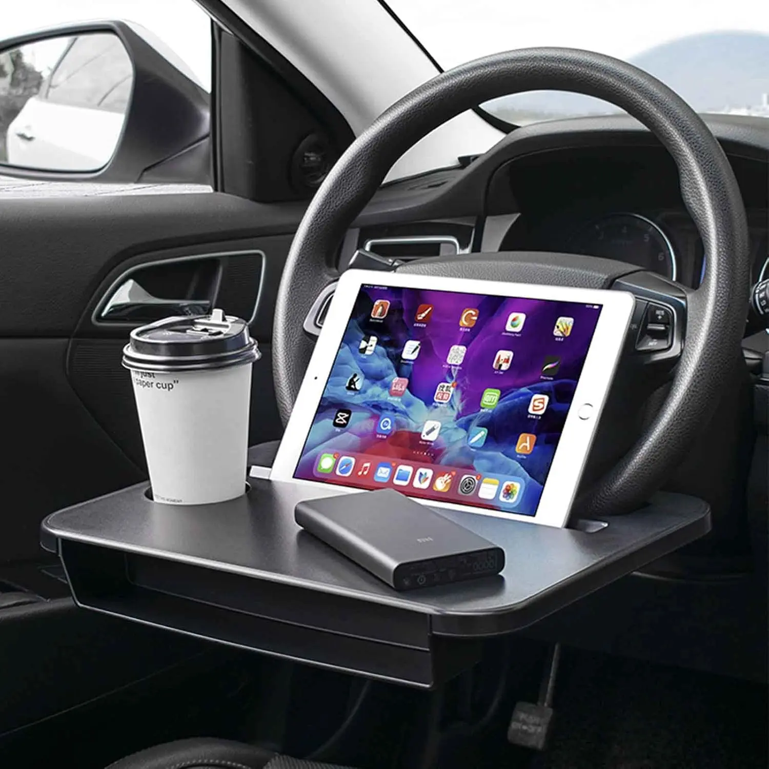 NEW Dual Function Steering Wheel Desk Organizer