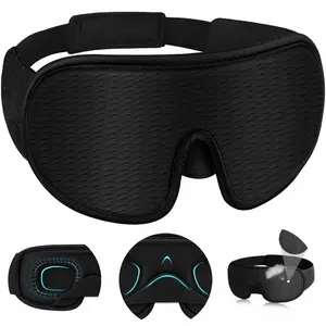 3D Premium Sleep Mask, Ultra Soft Skin-Friendly Eye Cover, 100% Light Blocking Eyemask, Lash Extension Design, Unisex Sleeping Aid,Yoga, Traveling,Ideal Gift for Men & Women