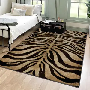 Animal Print Floor Mat, Non-slip Soft Floor Carpet, Decorative Area Rug, Animal Printed Rug for Home Living Room Bedroom, Vanity Decor Accessories