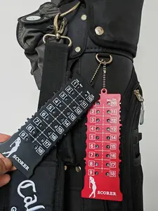 Portable 18-Hole Golf Scorecard with Keychain, Durable Plastic, Compact Design, Easy Carry, Perfect for Quick Golf Tracking