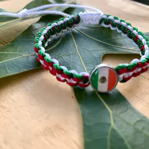 Mexican Flag Bracelet - Daily Unisex Casual Bracelet with Mexican Flag Charm