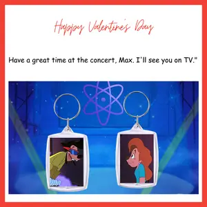 Goof Troop, Max and Roxy Couple Keychains