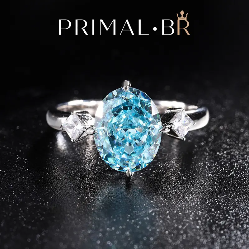 [#049]Lab Created Gemstones Rings Blue