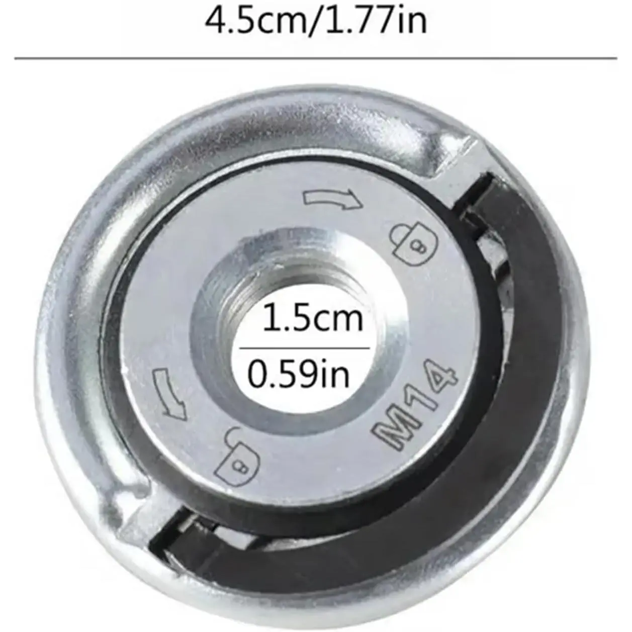 Angle Grinding Tool Flange Nut, (2 PCS)1 Count 5/8 M14 Thread Angle Grinder Flange Nut, Angle Grinding Tool Flange Locking Nut, Portable Locking Plate Chuck Angle Grinder, Quick Clamping Nut (2PC)