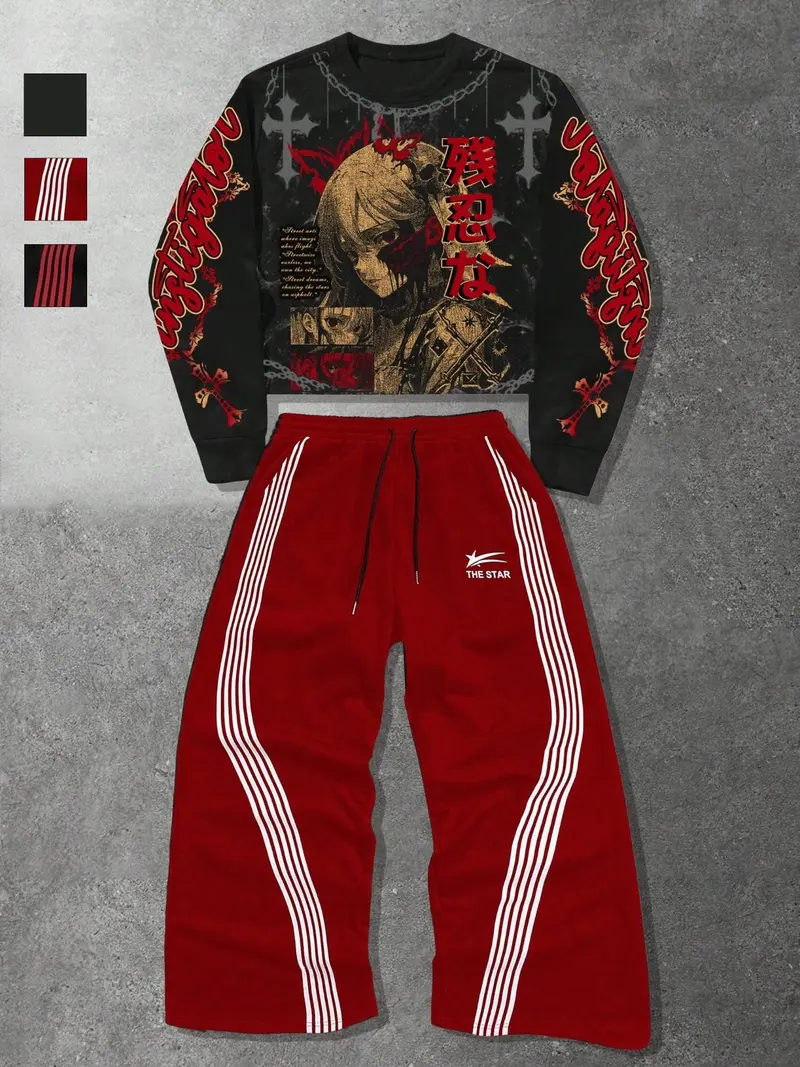 two piece set streetwear - TikTok Shop