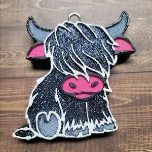 Fancy Black Highland Full-Size Cow AirFRESHIEner