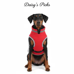 2-in-1 Dog Harness Winter Coat - Warm Jacket with Built-in Leash