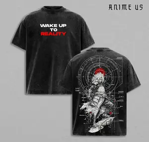 Retro Heavy Uchiha Madara "WAKE UP TO REALITY" x Naruto Anime Tee Menswear Top Unisex Mineral Anime Manga Washed Heavy Cotton T-shirt, Gift For Anime Fan , Naruto Merch , MadaraFan