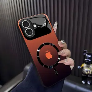 Glossy Mirror Lens "SMILE" Series Luxury Gradient MagSafe Shockproof Cover for [iPhone 17] 952