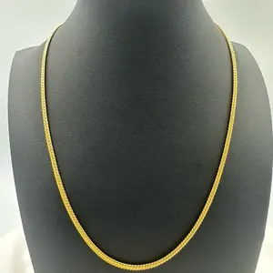 18in 3.11mm  Golden Diamond Cut Snake Franco 14k over 925 Sterling Silver (SG-137)