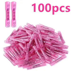 Heat Shrinkable Wire Connector, Waterproof Insulated Crimped Butt Connector, Heat Shrinkable Wire Butt Connector, Heat Shrink Connectors