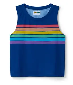 Seeing Stripes Muscle Cropped Tank Top