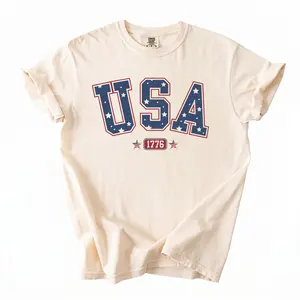 USA Comfort Colors Shirt, America Shirt, Fourth of July Shirt, 4th of July Tee, Patriotic Shirt, America Est Shirt, Red White and Blue, USA - AL