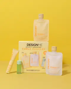 DesignMe Curl Discovery Kit - Limited Edition Curl-Defining Wash Day & Styling Routine with BOUNCE.ME Shampoo, Conditioner, Balm, & GLOSS.ME Oil for Wavy, Curly, Coily Textures 2A-4C
