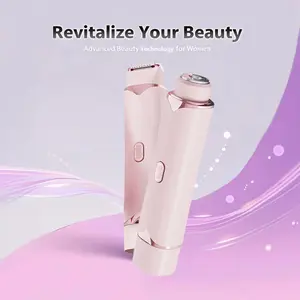 Bikini Trimmer for Women - Painless Electric Razors for Silk Skin,Cordless Body Shaver for Trip,2-in-1  Facial Razor, Waterproof&Easy Cleaning