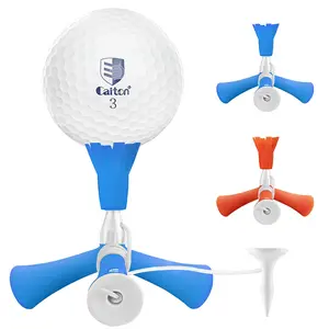Caiton 1PC Adjustable Triangle Golf Tee - Mother and Child Design, Compatible with Magnetic Hat Clip, Ideal for Long Drive Tee Shots and Training, Durable, Reusable Golf Accessory, Golf Training Tool, Available in 4 Colors
