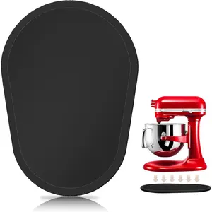 Mixer Slider Compatible with 5.5-8 QT Kitchen Aid Stand Mixers, Kitchen Countertop Storage Mover Sliding  Mixer Slider Mat for Kitchen Aid Stand Mixer Accessories Attachment ( - Black)