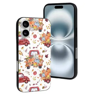 Compatible with Iphone 16 Case Cute - Watercolor Fall Soft Silicone Case Compatible with Iphone 16 Phone Case for Women Men