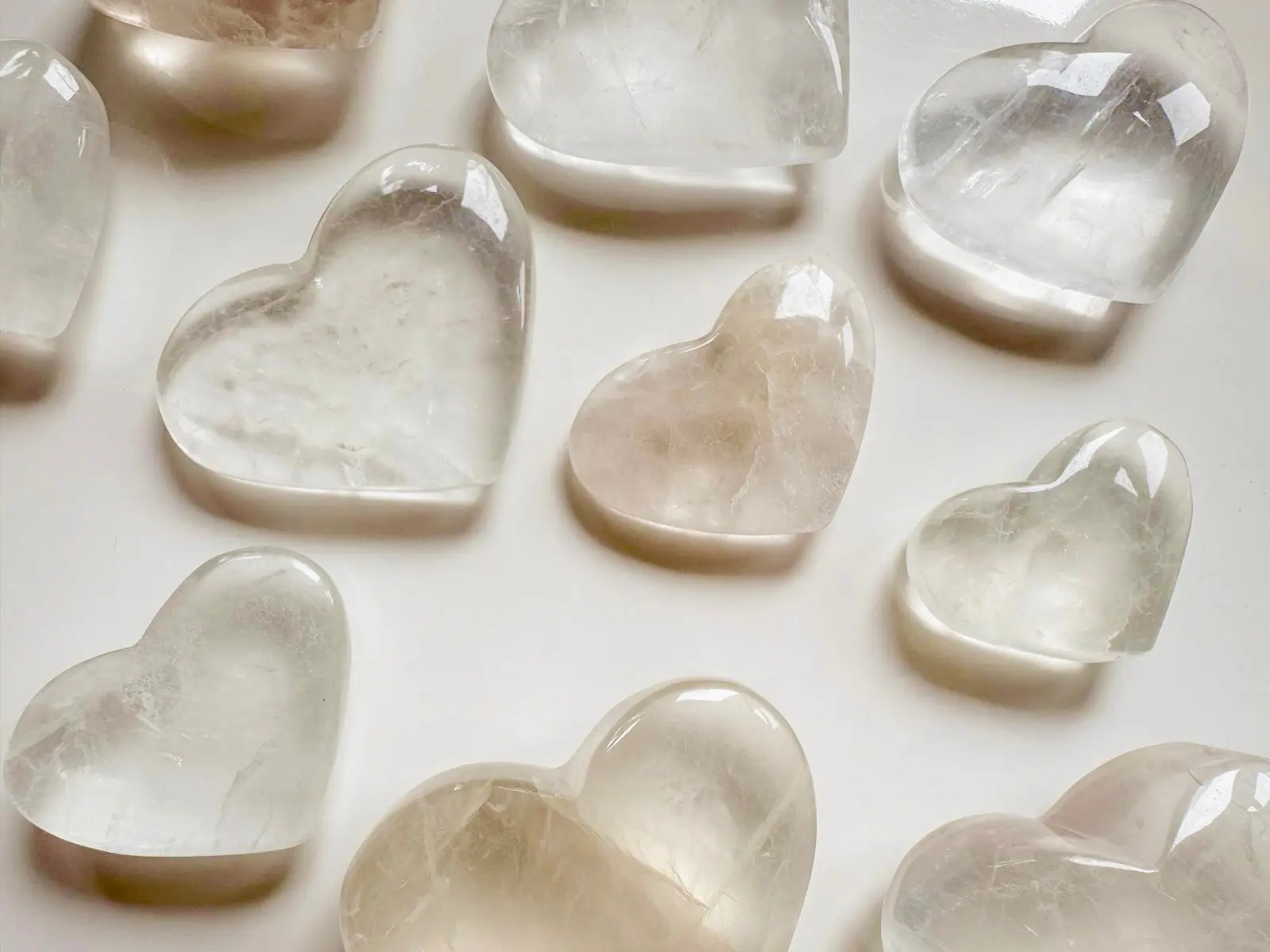 White Fluorite Heart