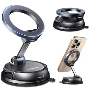 UGREEN Vacuum Magnetic Car Phone Holder,Car Phone Mount, 360° Adjustable for MagSafe Car Holder Foldable Suction Phone Mount for Car, for Garmin GPS/Mirror/Smooth Surface, for iPhone 17 16 Pro Max 15, and Android,Tiktokshopstockup