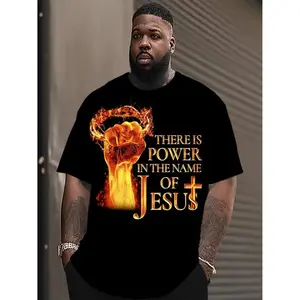 [Power T-Shirt] Extra Large Men'S Power In The Name Of Jesus' T-Shirt graphic tees