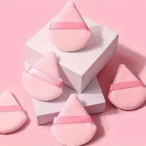 Makeup Powder Puffs for Smooth Application Triangle Velour