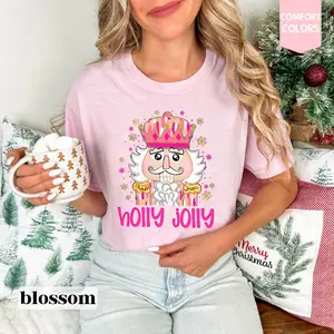 Holly Jolly Nutcracker Comfort Colors Tee - Festive Holiday Christmas Tee, Unisex Garment-Dyed Shirt, Christmas Nutcracker Apparel, Holiday Season Top, Comfort Colors