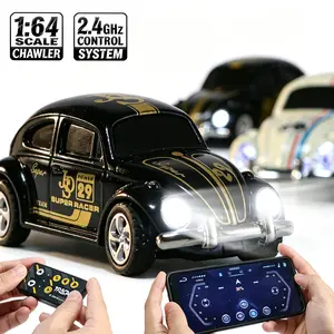 2.4GHz remote control mini car | 1:64 alloy body, durable and anti fall remote control distance ≥ 15M | Three speed cruise control function | USB charging for extended range (150mAh/3.7V lithium battery) Birthday gifts for boys and girls RC Cars