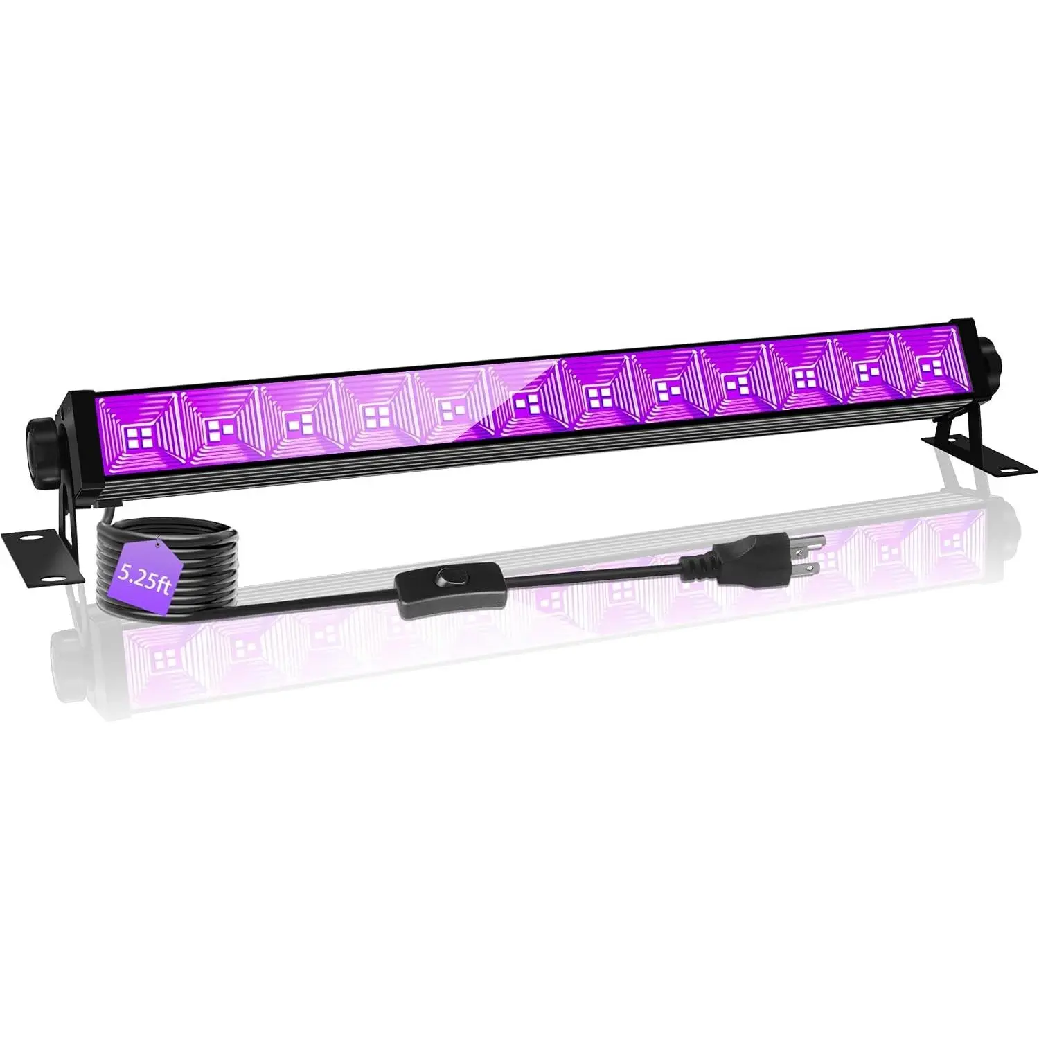 42W Black Light Bar with 6ft Cord and Switch, 40 LEDs, 1 Pack
