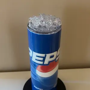 Reusable Iced Pepsi Tumbler Water Bottle with Lid, Kitchenware Drinkware for Beverage Storage