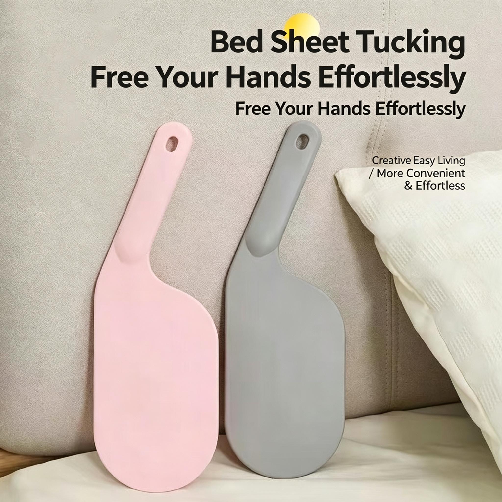Bed Sheet Tuck in Tool, Ergonomic Tucking Paddle for Bed Making, Bedsheet Change Helper Without Mattress Lifting, Sheet Tucker for Neat Sheets, Easy Bed Making Scraper for Elderly & Women