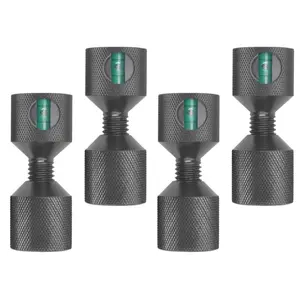 1-1/8" Two Hole Pins Built-in Level 6061 Aluminum 2 Hole Flange Alignment Pin with Anodized Oxide Black Finish 4Pcs hitch