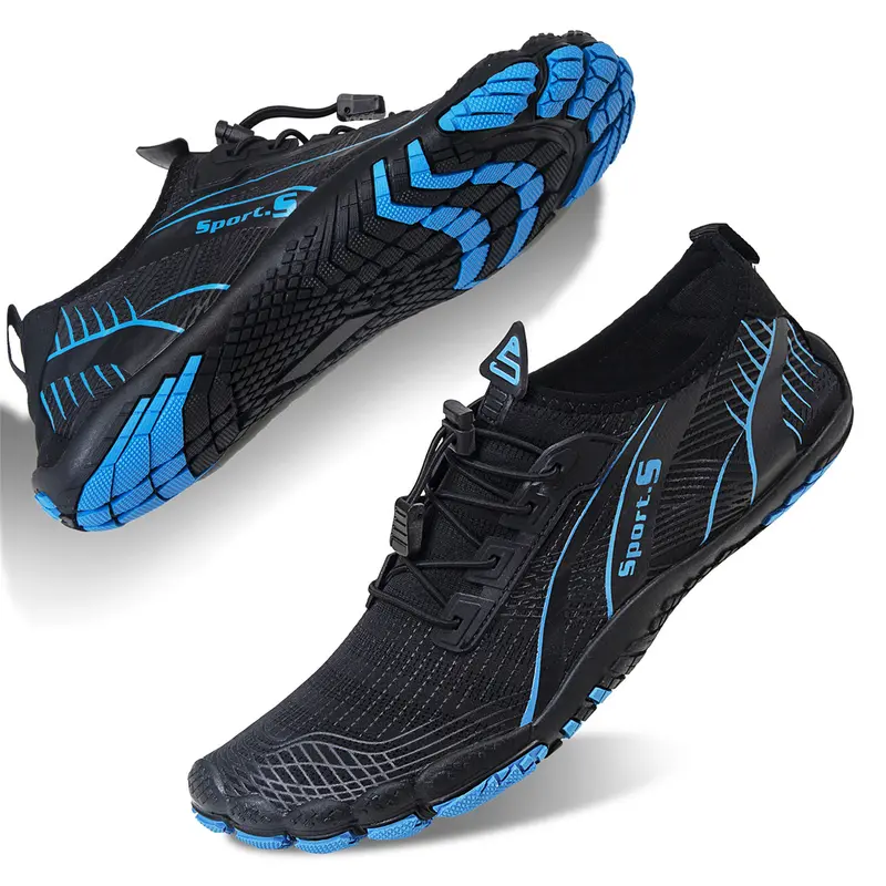 Unisex Barefoot Swim Shoes - Quick-Drying Breathable Water Aqua Shoes with Polyester Fabric, Wide Toe Box, Lightweight Flexibility for Hike-Beach Wear, Kayak, Fashionable Sports Footwear