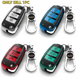 Car Key Case with Buckle, Car Key Protector, Key Protective Cover for Audi A3, A1, Q2L, R8, A6 Folding Car Key, Key Fob Protector, Key Fob Shell