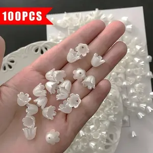 300pcs Large Wind Chime Flower Bead Accessories, Vibrant Resin Beads for Jewelry Making, Durable Craft Beads for Crafts, Diy Beads