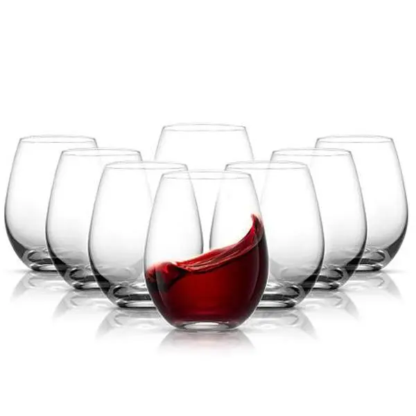 Joyjolt Spirits 8-pc. Stemless 19 oz. Crystal Wine Glasses