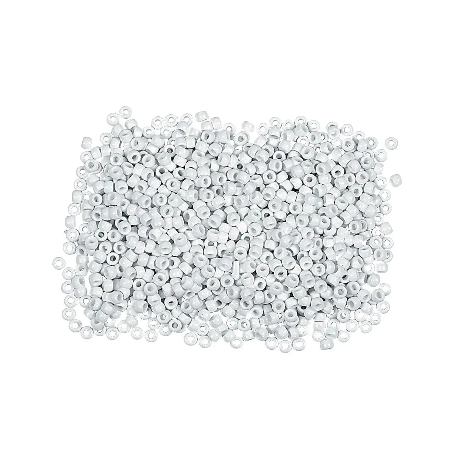 Bulk 1000 Pc. 6mm 1/2 Lb. of White Pony Beads