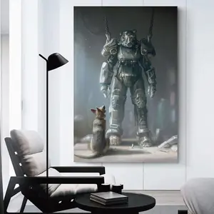 Fallout 4 Classic Game Poster, Fallout 4 With Dog Video Game Posters(Note:Poster only (unframed))