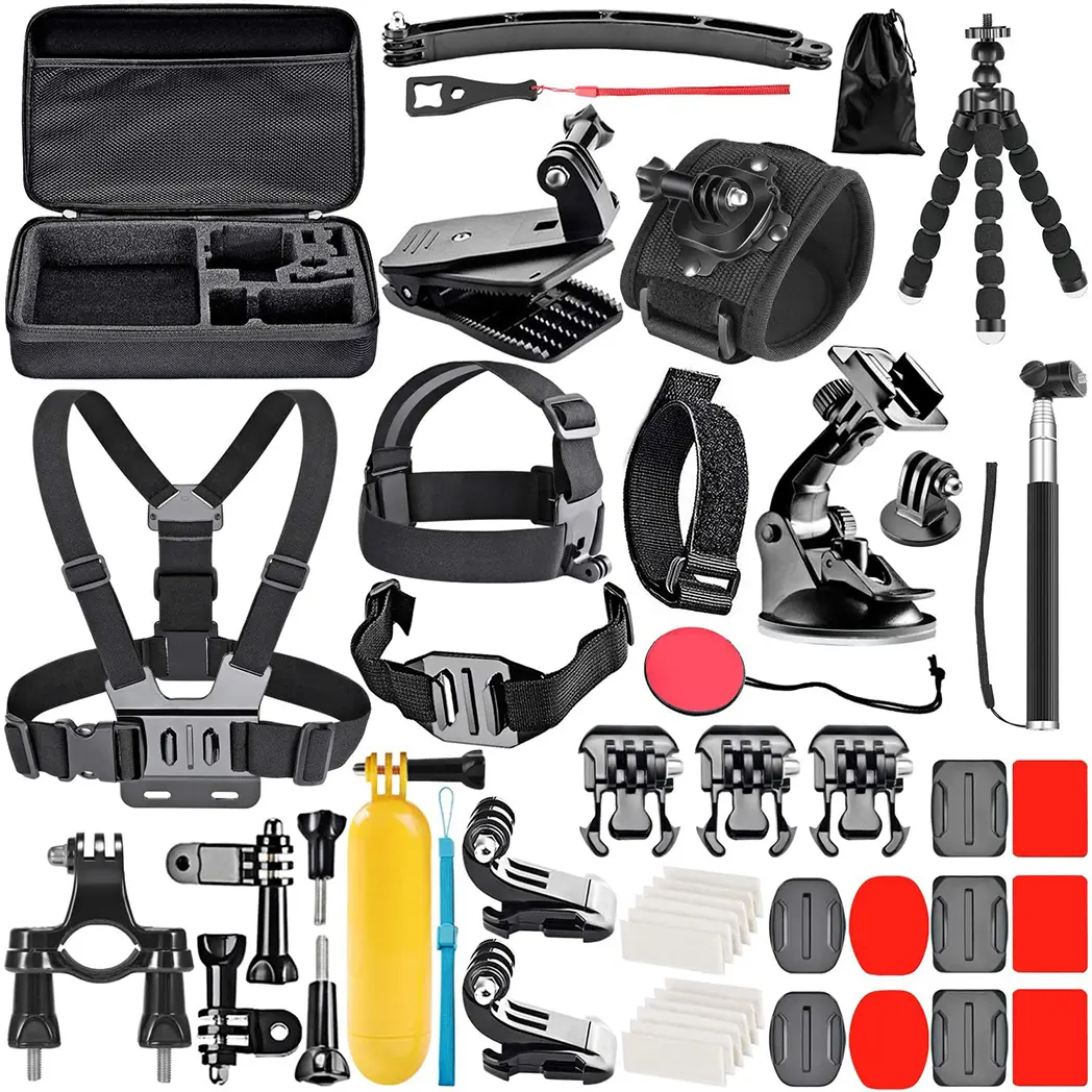 Sports Camera Accessory Kit, Photographic Kit, Vlogging Kit, Outdoor Photography Stabilizer, Vlog Accessories, Photography Tool, Camera Accessories for GoPro Hero 13 11 10 9 8 7/ GoPro Max/ Insta360/ DJI Osmo Action 1 2 3 4