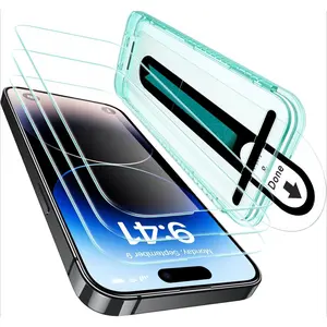 X-PCS27   3 Pack for iPhone 14 Pro Screen Protector, [9H Hardness] [Military Grade Shatterproof] Tempered Glass Film with Flawless Fit Tray
