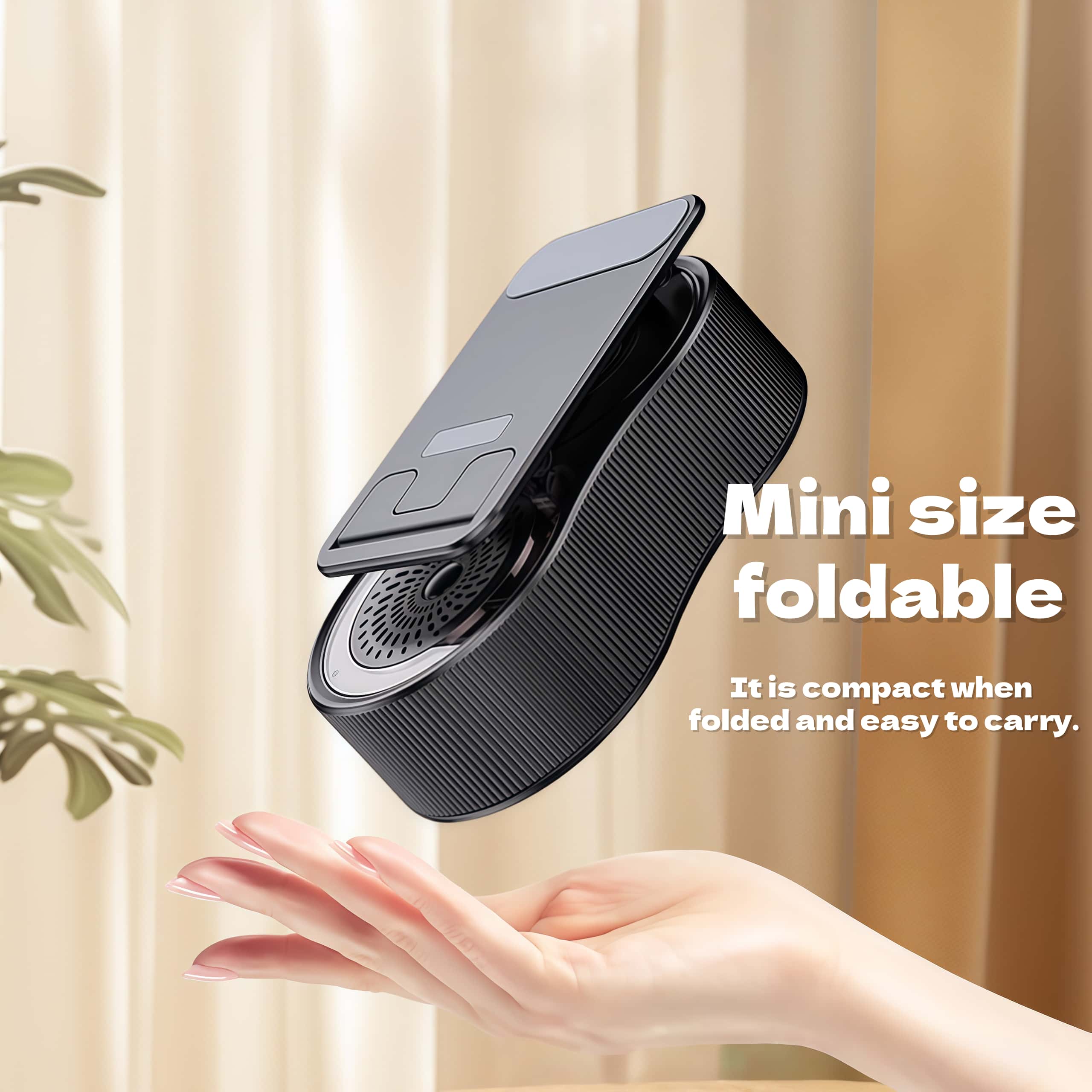 Wireless Induction Audio Bluetooth Speaker 5in1 Cellphone Holder Portable Power Mobile Tablet Stand with Colorful Ambient Light Gifts for Friend, Family