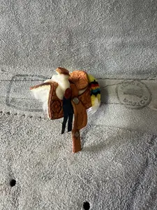 Mini Handcrafted Leather Horse Saddle Keychain / Key Rings