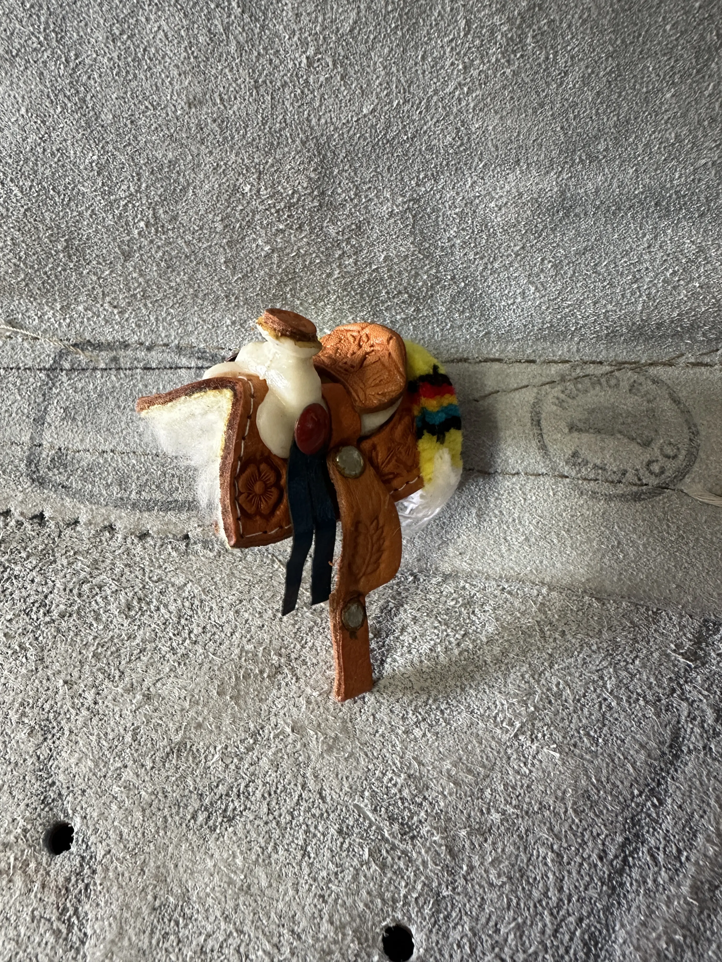 Mini Handcrafted Leather Horse Saddle Keychain / Key Rings