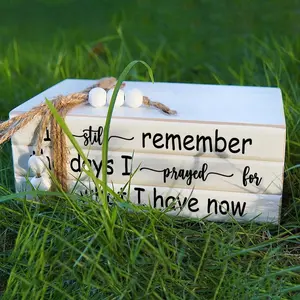 Rustic Wooden Book Box Decor, 1 Set Letter Pattern Book Box Decor, Farmhouse Stack Of Books, Coffee Table Book Decor, Home Decor, Room Decor, Signs