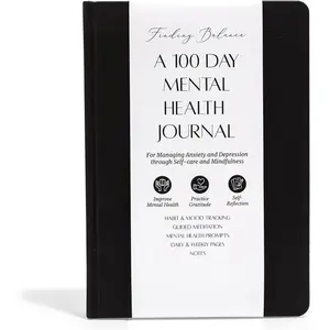 Mental  Journal - 100-Day Guided Journal with Prompts for Self-Care, Mindfulness,  & Depression  - Mood, Wellness & Emotions