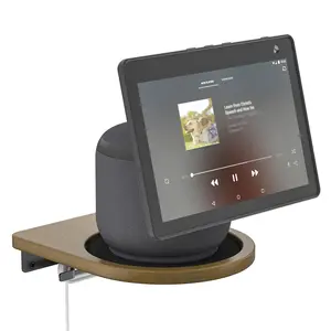 Wooden Wall Bracket for Echo Show 10 Wall Mount Shelf with Cable Management - Durable Floating Shelf for Echo Show 10 3rd Gen Mount Stand Holder for Space Saving