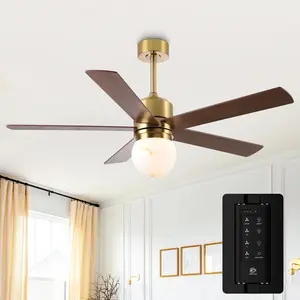 52" Alva LED Ceiling Fan | Double-sided Blades, Downrod Mount & Remote Control
